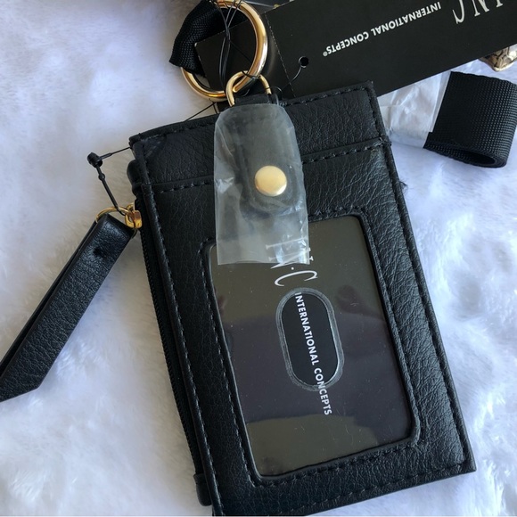 INC Amandaa Wristlet & Card Case Lanyard, Camel Snake, NWT - Picture 2 of 6